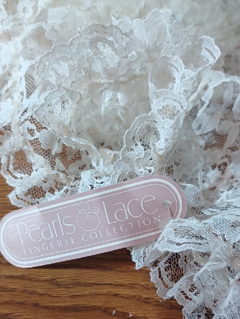 Vintage Bed Jacket Cover Top Shawl Lace Pearls & Lace Lingerie 14-16 Nwt - Picture 5 of 6